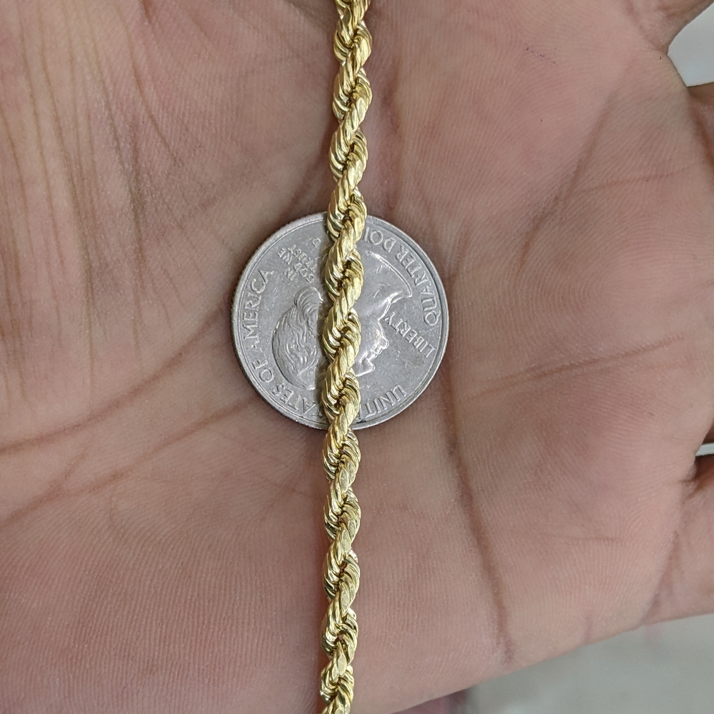 10kt Real Gold Rope Chain - Picture 8 of 9